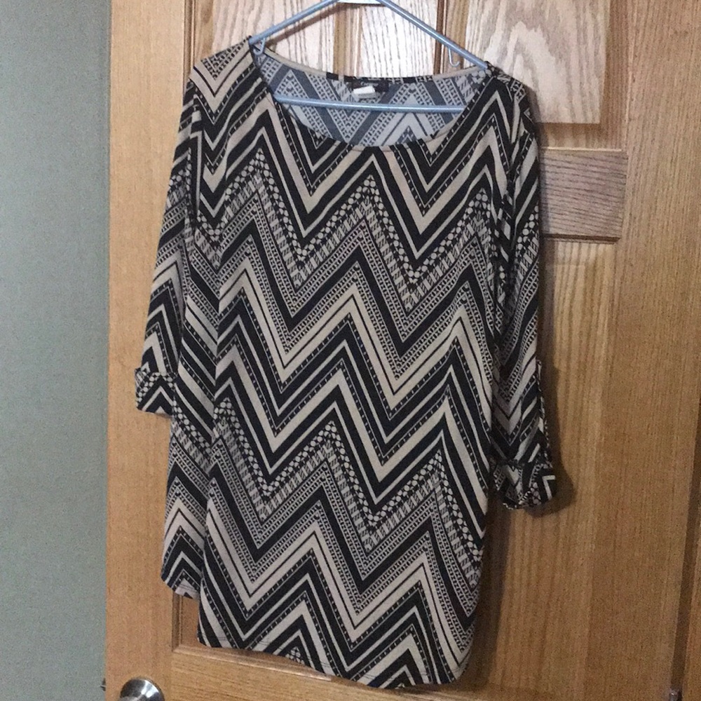 Blouse gold and black